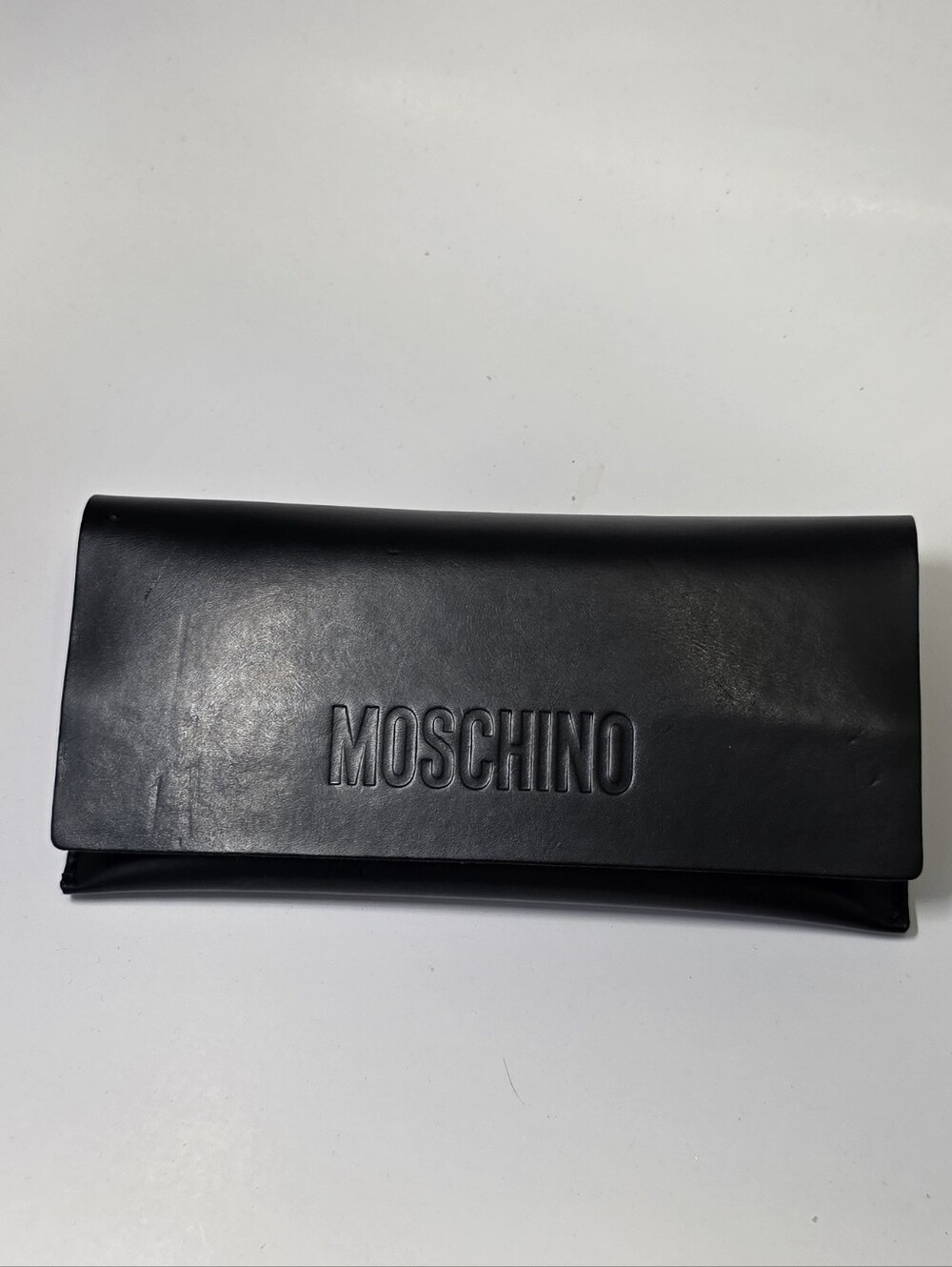 Moschino Black Magnet Embossed Logo Sunglasses Case